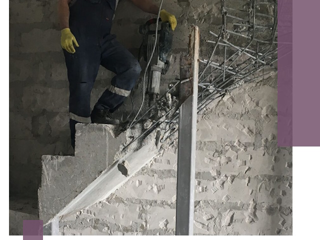 Демонтаж металлических и бетонных лестниц в Видном