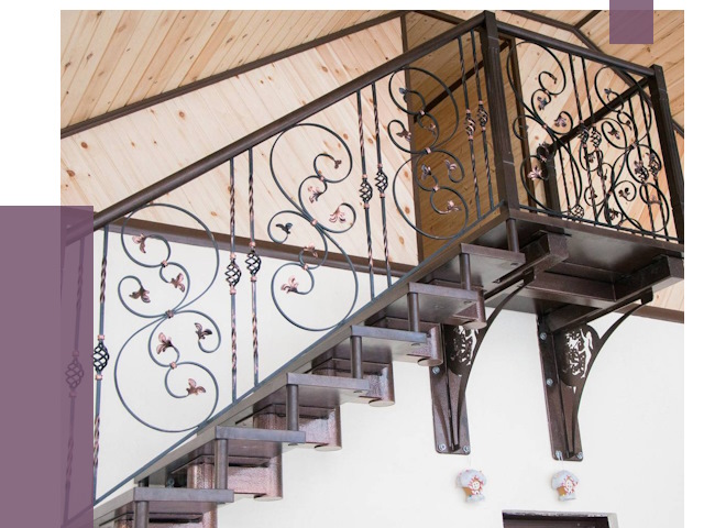 Кованые лестницы в Видном от 80730 руб. под ключ
