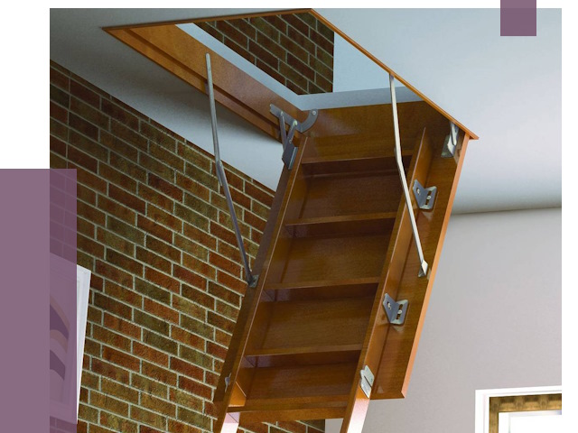 Установка чердачной лестницы в Видном от 7918 руб. | ПРОЛЁТ-Вдн