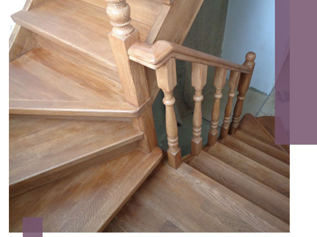Дубовые лестницы под ключ в Видном: изготовление и монтаж