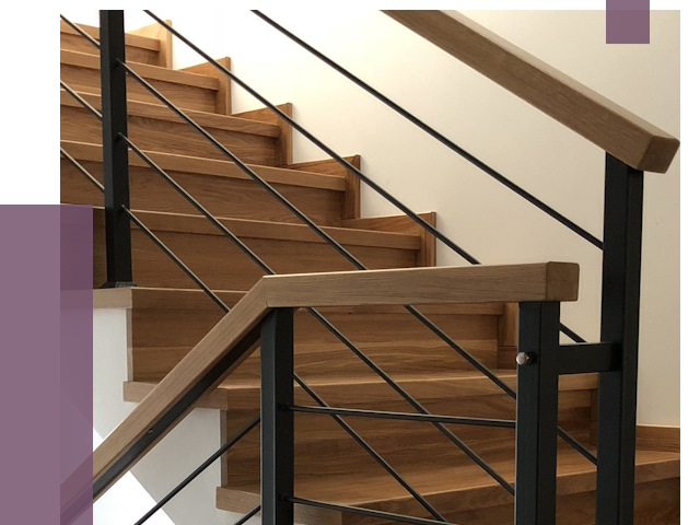 Обшивка металлической лестницы деревом в Видном от 4399 руб. 