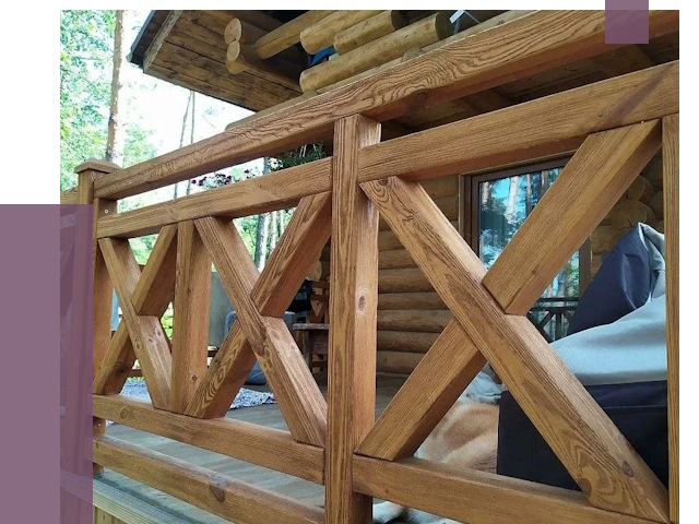 Деревянные перила под ключ в Видном от 7763 руб. 