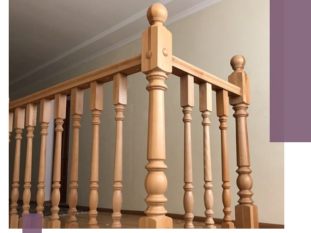 Деревянные перила на заказ в Видном: монтаж и изготовление