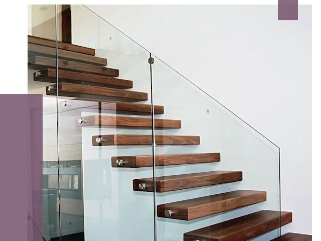 Стеклянные перила для лестницы в Видном от 15008 руб.