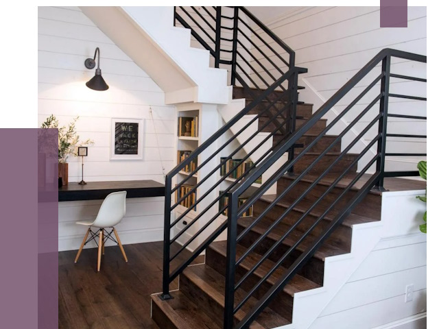 Перила для лестницы в доме в Видном от 7504 руб. — ПРОЛЁТ-Вдн