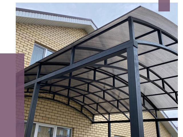 Монтаж козырьков в Видном от 11644 руб. | ПРОЛЁТ-Вдн