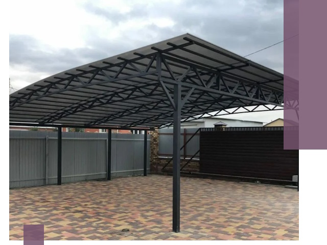 Недорогие навесы под ключ в Видном — изготовление и монтаж