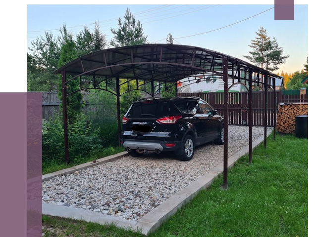Навесы для автомобиля в Видном от 13300 руб.  | ПРОЛЁТ-Вдн
