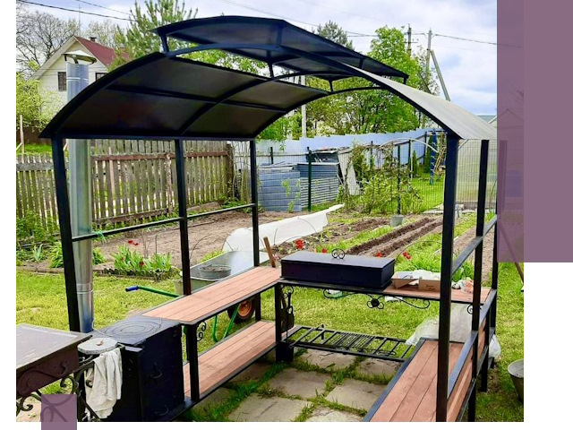 Навесы для барбекю в Видном: изготовление, монтаж и демонтаж