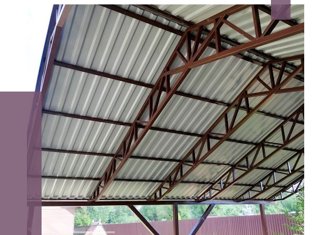 Навесы из профнастила в Видном от 7452 руб. | ПРОЛЁТ-Вдн