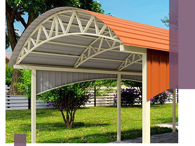 Навесы из профнастила под ключ в Видном — установка и монтаж