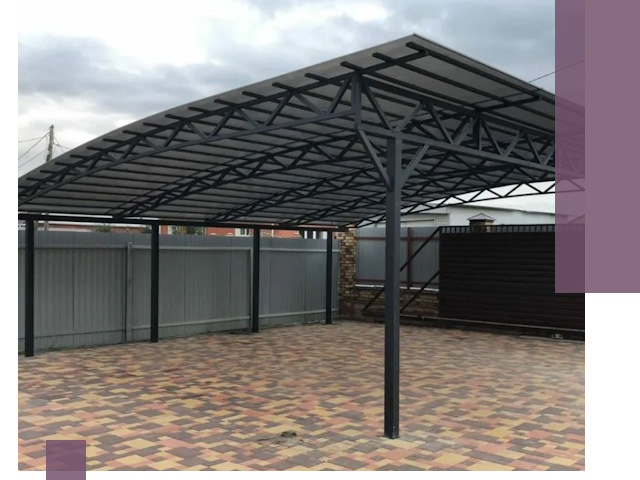 Металлические навесы под ключ в Видном — изготовление и монтаж