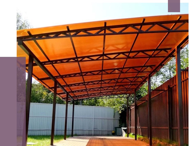 Односкатные навесы под ключ в Видном от 13300 руб. 