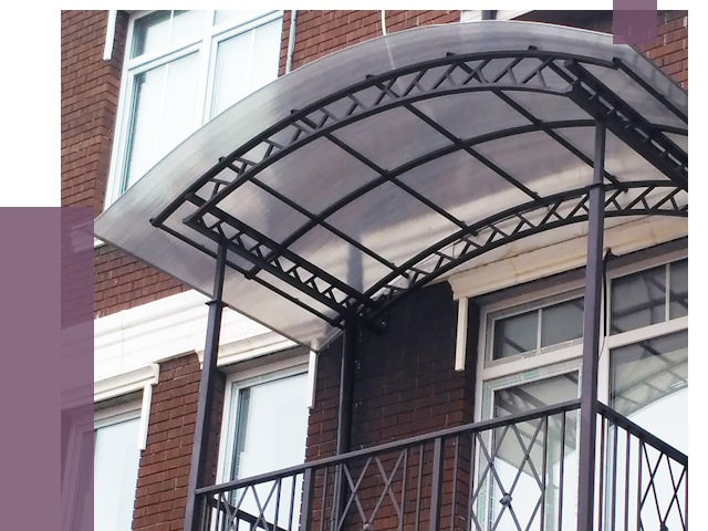 Козырьки над балконом в Видном от 8746 руб. | ПРОЛЁТ-Вдн