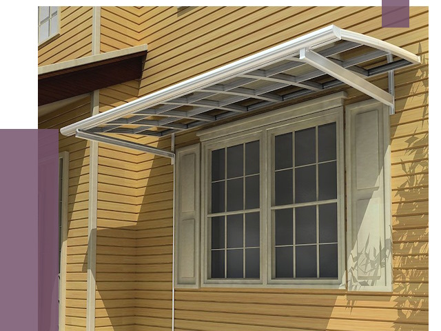Козырьки над окнами в Видном от 7711 руб. — монтаж, покупки | ПРОЛЁТ-Вдн