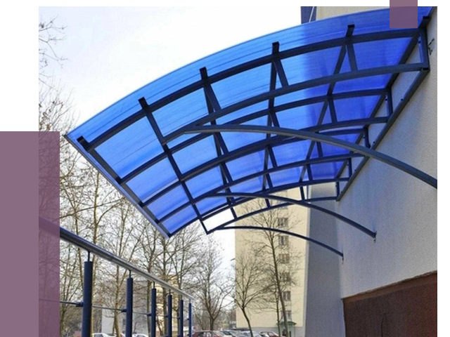 Козырьки из поликарбоната в Видном от 4347 руб. под ключ | ПРОЛЁТ-Вдн