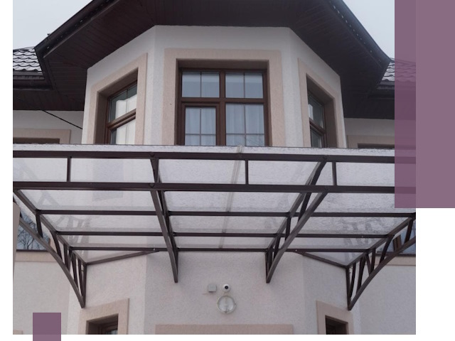 Козырьки из поликарбоната под ключ в Видном