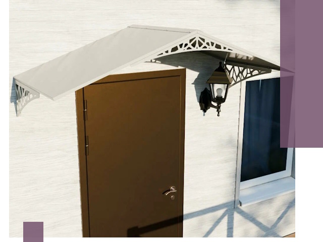 Металлические козырьки на входы и террасы в Видном