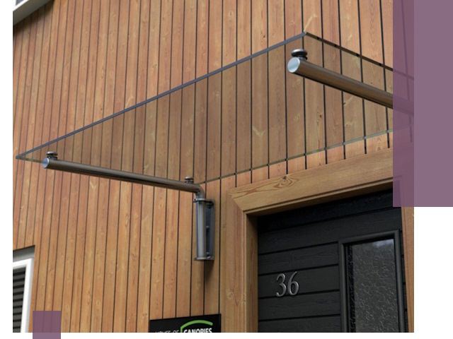 Стеклянные козырьки на входы и фасады в Видном