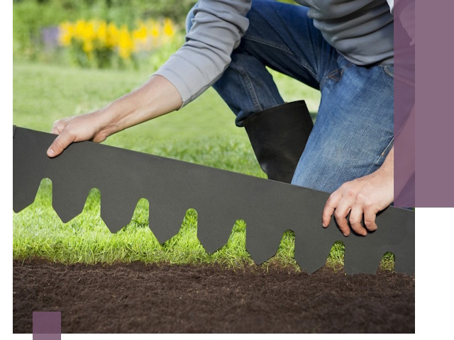 Металлические бордюры для газона в Видном — изготовление и монтаж